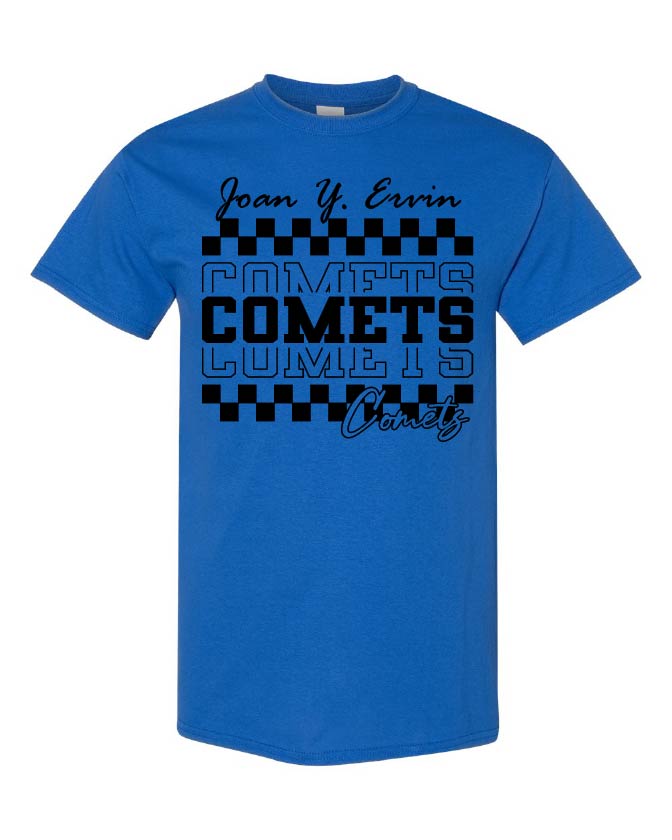 Comets Checkered Short Sleeve  Design