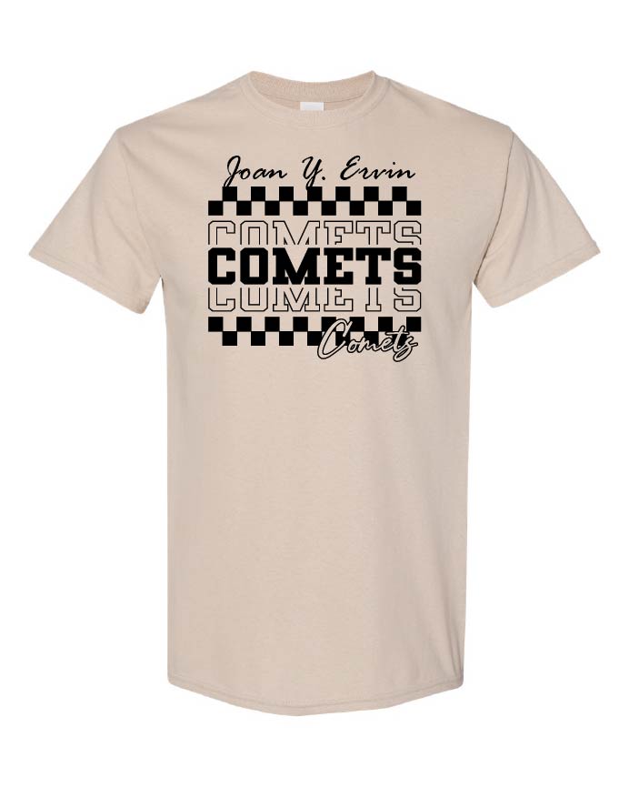 Comets Checkered Short Sleeve  Design