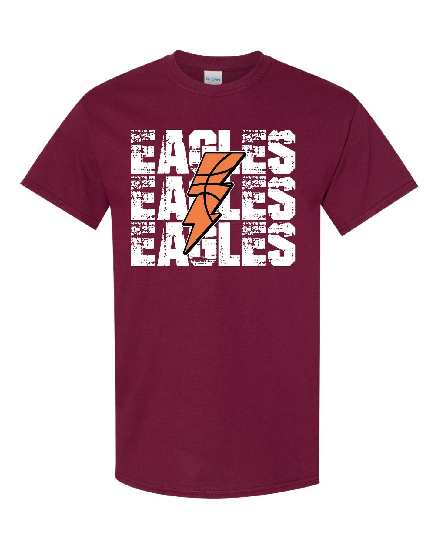 Eagles Eagles Eagles Design on a Gildan - Heavy Cotton™ T-Shirt - 5000